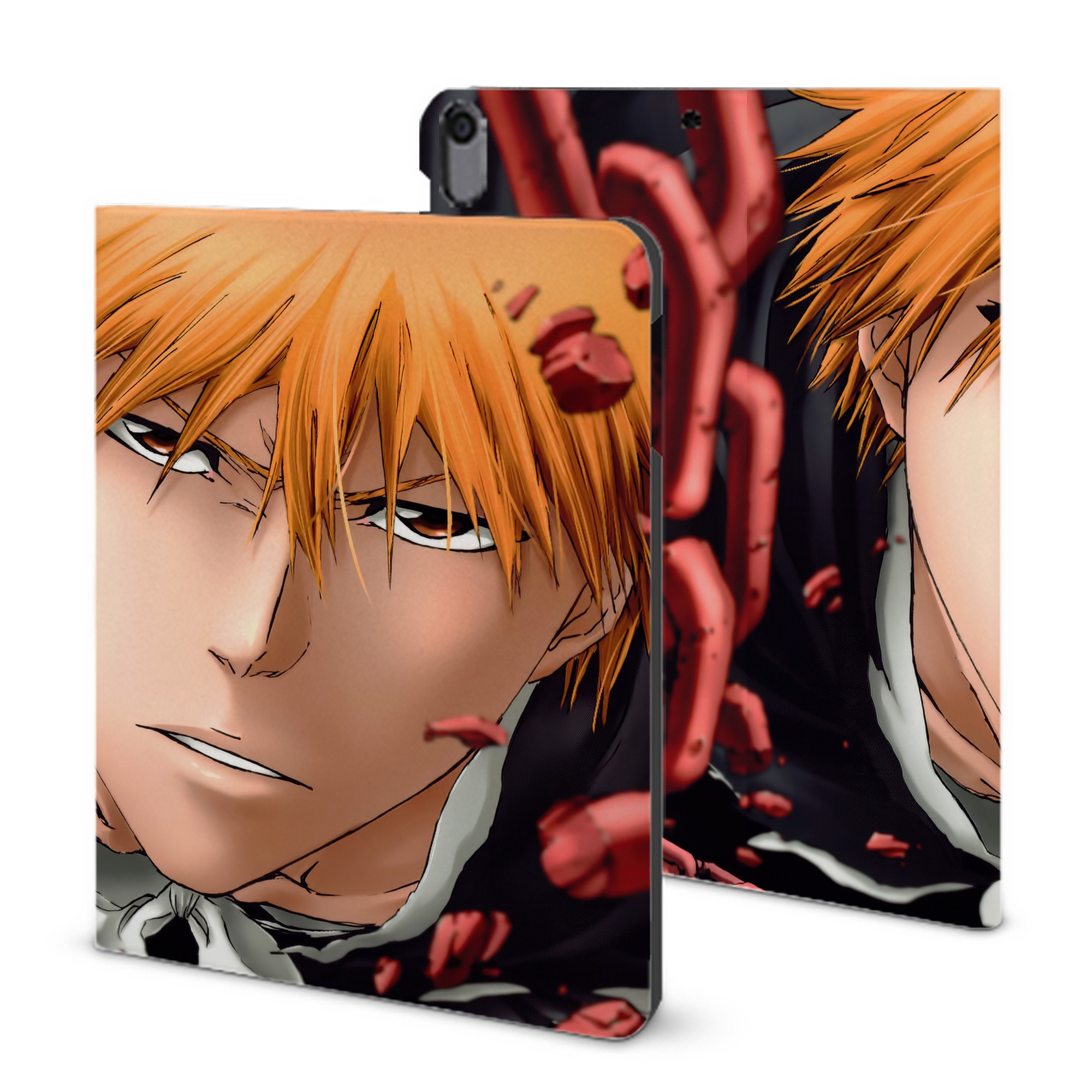（画像用） ブリーチ BLEACH IPad ケース ブック型 PUレザー TPU 耐衝撃 軽量 薄型 ペン収納なし 全面保護 IPad 各モデル対応